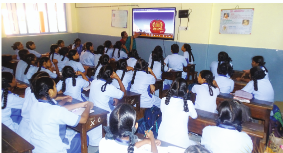 A play area was set up for the primary children